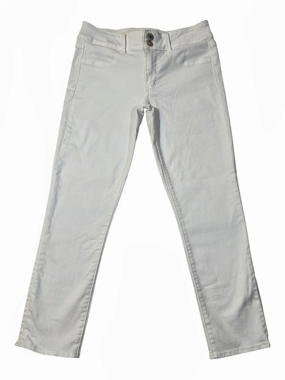 American Eagle Jeans, Artist Crop, Long, White, Size 8, 30x26, 30W, 26L